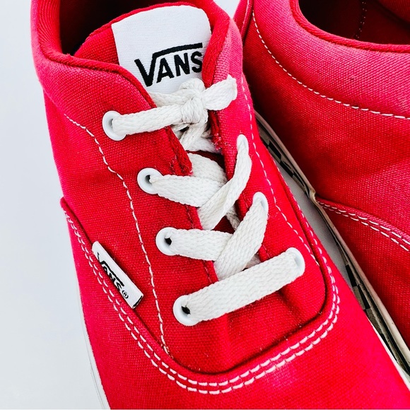 ***SOLD***Vans Old Skool Red Canvas Check Side Wall Lace Up Low Top Unisex Big B - Picture 9 of 15